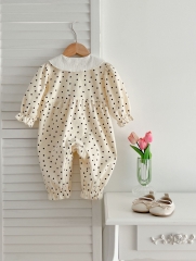 2024 New Arrivals Polka Dot Long Sleeve Jumpsuit In New Spring Wholesale