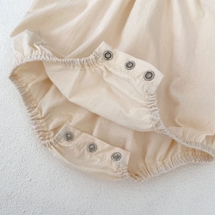 New Summer 2024 Infant Baby Girls 0-3Y Round Collars One Piece Wholesale