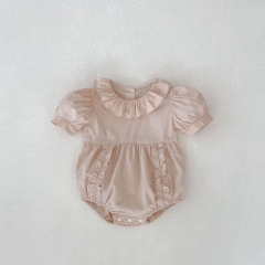 2024 Ins Infant Baby Girls Solid Color One Piece In Summer Wholesale