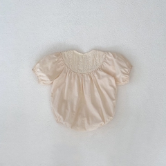 New Summer 2024 Infant Baby Girls 0-3Y Round Collars One Piece Wholesale