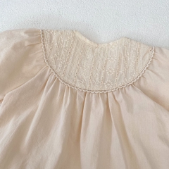 New Summer 2024 Infant Baby Girls 0-3Y Round Collars One Piece Wholesale
