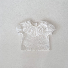 2024 New Arrivals Infant Baby Girls Laces Collars Undershirt Wholesale