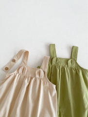 New Arrivals Infant Baby Girls Solid Colors One Piece In Summer Wholesale