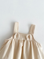 New Arrivals Infant Baby Girls Solid Colors One Piece In Summer Wholesale