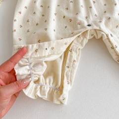 New Arrivals Infant Baby Girls Jacquard Long Sleeve Jumpsuit In New Spring Wholesale
