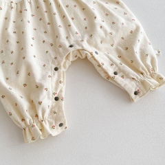 New Arrivals Infant Baby Girls Jacquard Long Sleeve Jumpsuit In New Spring Wholesale