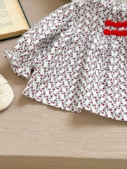 2024 Chinese Style Infant Baby Girls Long-sleeved Top Combo Short Pant In Sets Wholesale