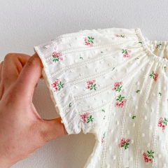 2024 New Arrivals Infant Baby Girls Jacquard Top Combo Short Pant In Sets In Summer Wholesale