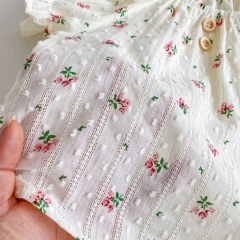 2024 New Arrivals Infant Baby Girls Jacquard Top Combo Short Pant In Sets In Summer Wholesale