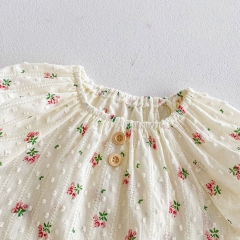 2024 New Arrivals Infant Baby Girls Jacquard Top Combo Short Pant In Sets In Summer Wholesale