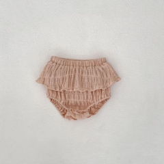2024 New Summer Infant Baby Girls Solid Colors Tops With Shorts Sets Wholesale