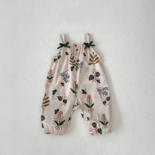 Infant Baby Girls Leaf Around Jumpsuit In New Spring Wholesale