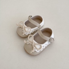 New Arrivals Infant Baby Girls Sweety Laces Design Slip-resistant Shoes Wholesale