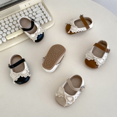 New Arrivals Infant Baby Girls Sweety Laces Design Slip-resistant Shoes Wholesale