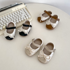 New Arrivals Infant Baby Girls Sweety Laces Design Slip-resistant Shoes Wholesale