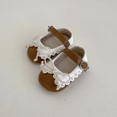 New Arrivals Infant Baby Girls Sweety Laces Design Slip-resistant Shoes Wholesale
