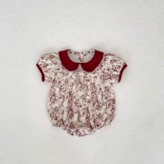 Ins Infant Baby Girls Jacquard Print One Pieces In New Summer Wholesale
