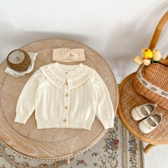 2024 In New Summer Baby Girls Sweety Solid Color Outwear Coat Wholesale