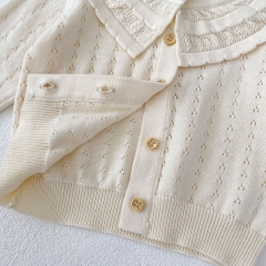 2024 In New Summer Baby Girls Sweety Solid Color Outwear Coat Wholesale