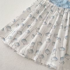 2024 New Summer Infant Baby Girls Dandelion Print Crewneck Sleeveless Dress Wholesale