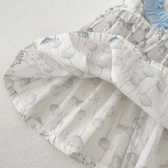 2024 New Summer Infant Baby Girls Dandelion Print Crewneck Sleeveless Dress Wholesale