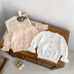 New Arrivals In New Summer Baby Girls Solid Colors Outwear Cardigan Coat Wholesale