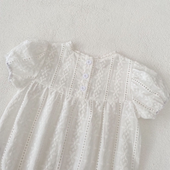 2024 New Arrivals Infant Baby Girls White Laces One Pieces In New Summer Wholesale