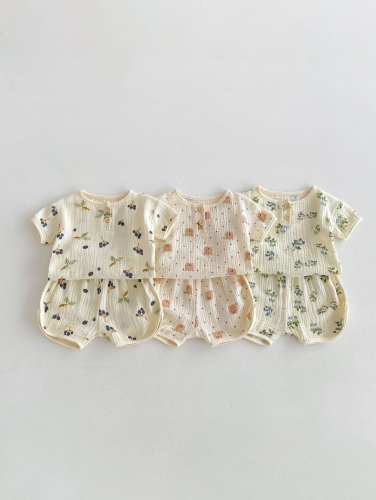 Ins Infant Baby Girls 3 Kinds Tops With Shorts Sets Wholesale