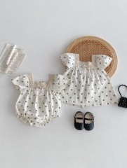 2024 New Arrivals Infant Baby Girls Polka Dot One Pieces&Dress In New Summer Wholesale