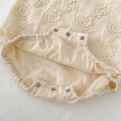 Ins Infant Baby Girls Jacquard Embroidery Chinese Style One Piece Wholesale