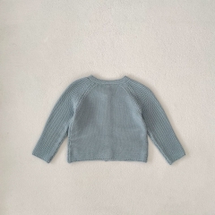 New Autumn Infant Baby Girls Flowers Pattern Hollow-Out Pockets Long Sleeves Single Breasted Knit Cardigan Wholesale