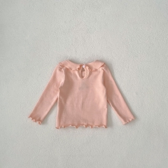 New Arrivals Autumn Baby Girls Animals Cartoon Embroidery Long Sleeves Top Shirt Wholesale