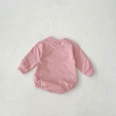 Infant Baby Girls Cute Long Sleeve Cartoon Rabbit Print One Piece Bodysuit Onesies in Autumn Wholesale