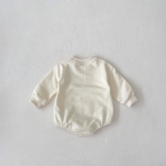 Infant Baby Girls Cute Long Sleeve Cartoon Rabbit Print One Piece Bodysuit Onesies in Autumn Wholesale