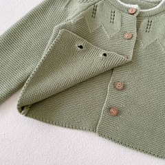 New Autumn Infant Baby Kids Boys and Girls Geometric Pattern Long Sleeves Single Breasted Knit Cardigan Wholesale
