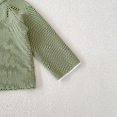 New Autumn Infant Baby Kids Boys and Girls Geometric Pattern Long Sleeves Single Breasted Knit Cardigan Wholesale