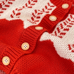 New Autumn Infant Baby Kids Geometric Pattern Long Sleeves Single Breasted Knitted Cardigan Wholesale