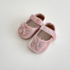 2024 New Autumn Infant Baby Girls 3D Butterfly Attached Slip-resistant Shoes Wholesale