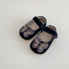 2024 New Autumn Infant Baby Girls 3D Butterfly Attached Slip-resistant Shoes Wholesale