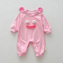 Infant Baby Funny Monster Design Long Sleeve One Piece Romper in Autumn Wholesale