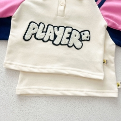 Casual and Versatile Two-Piece Set: Letters Pattern Top Pullover and Pants for Baby and Toddlers Wholesale