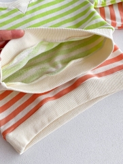 2024 Autumn Infant Baby Unisex Striped Pattern Long Sleeves Pullover With Pants Casual Sets Wholesale