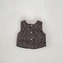 Baby and Toddler Kids' Thick Thermal Sleeveless Solid Color Vest Coat Wholesale