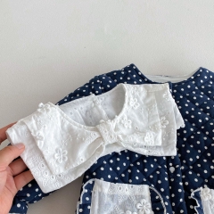 Infant Baby Girls Versatile One Piece Dots Pattern Bodysuit Thick Rompers in Winter Wholesale