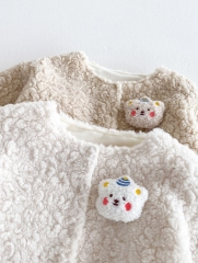 New Arrival Winter Infant Baby Kids Thickened Warm Coat with Plush Wholesale