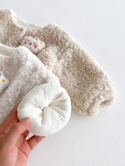 New Arrival Winter Infant Baby Kids Thickened Warm Coat with Plush Wholesale