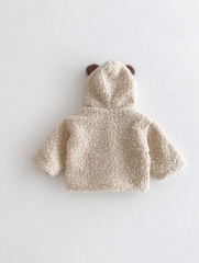 New Arrival Winter Infant Baby Kids Thickened Hooded Top with Bear Ears for Extra Warmth Wholesale