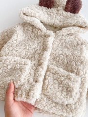 New Arrival Winter Infant Baby Kids Thickened Hooded Top with Bear Ears for Extra Warmth Wholesale