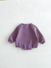 Infant Baby Unisex Teddy Pattern Cartoon Style Long Sleeves One Piece Winter Thickened Bodysuit Onesies Wholesale
