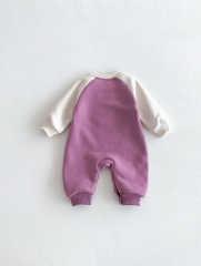 Infant Baby Versatile One Piece Puppy Cartoon Pattern Thickened Bodysuit Rompers in Winter Wholesale